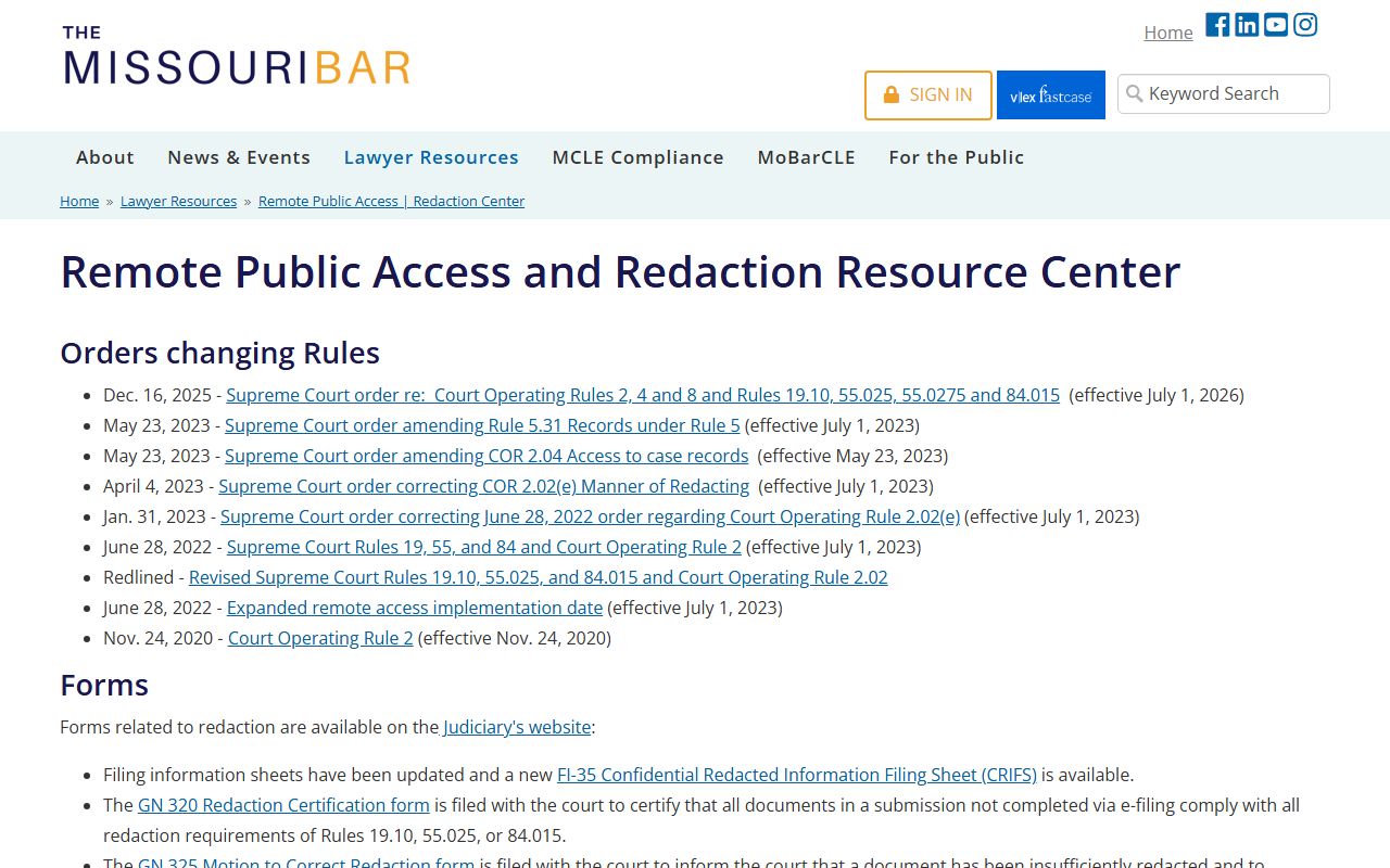 DeKalb County court dockets remote access and redaction resource