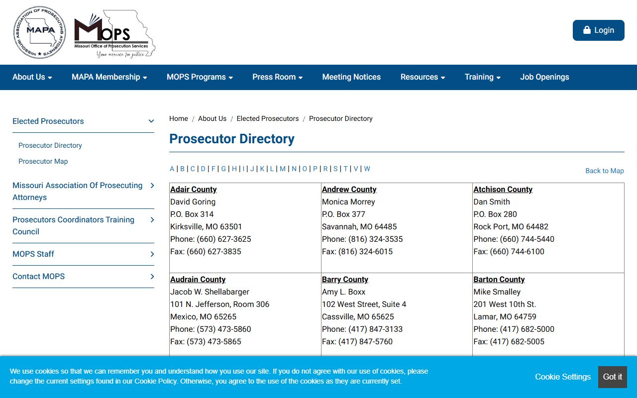 DeKalb County criminal court records Missouri prosecutors directory