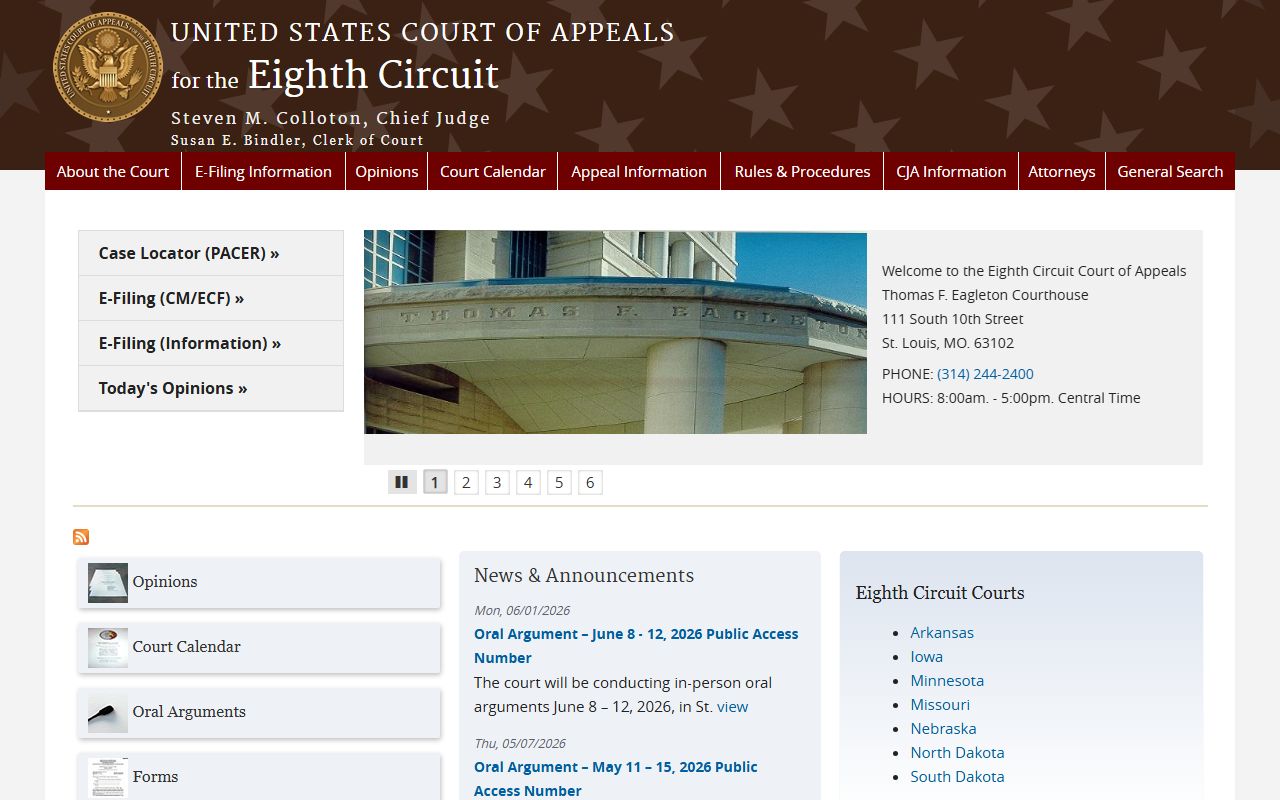 DeKalb County Circuit Court records Eighth Circuit appellate source