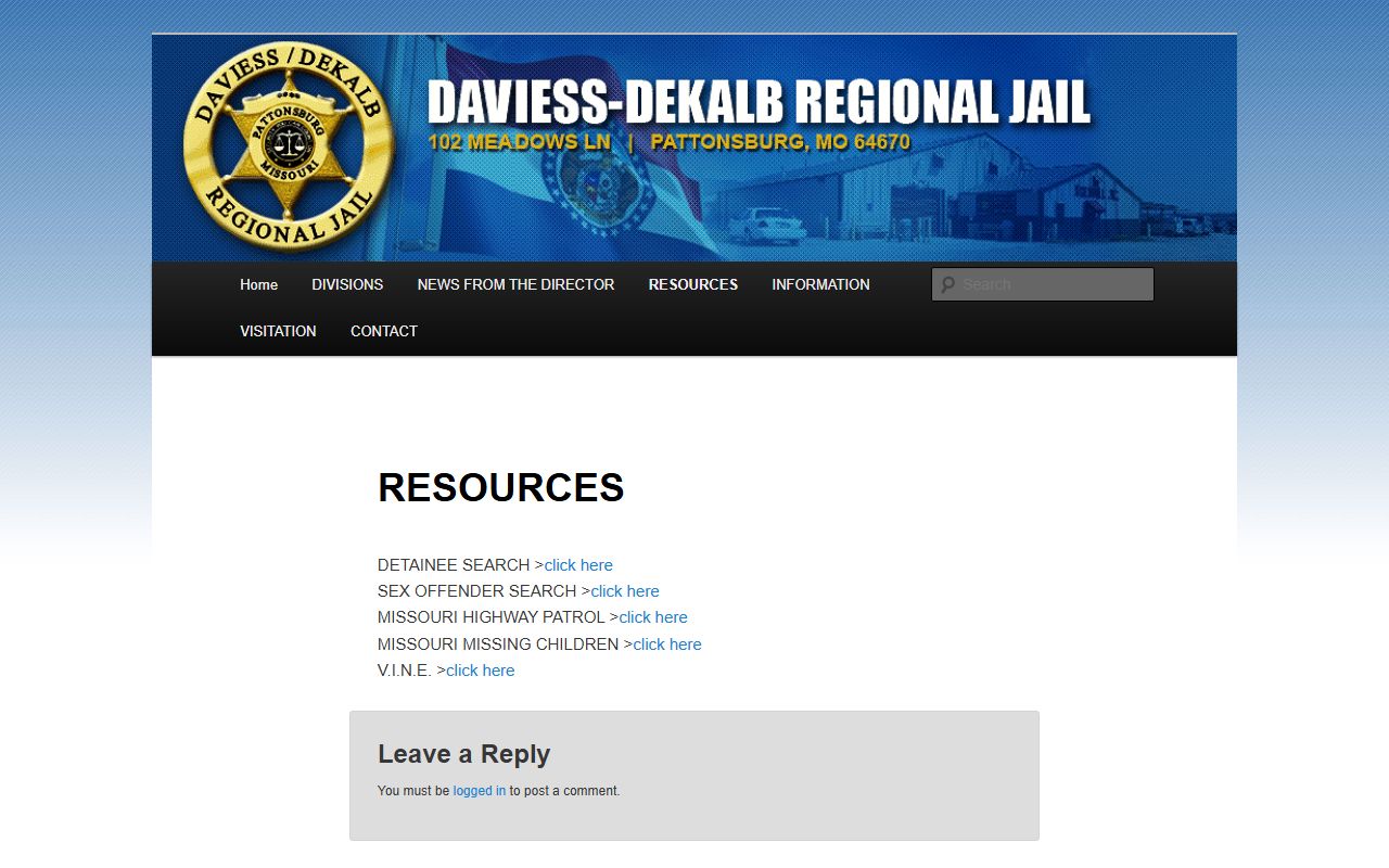 DeKalb County inmate records jail resources page