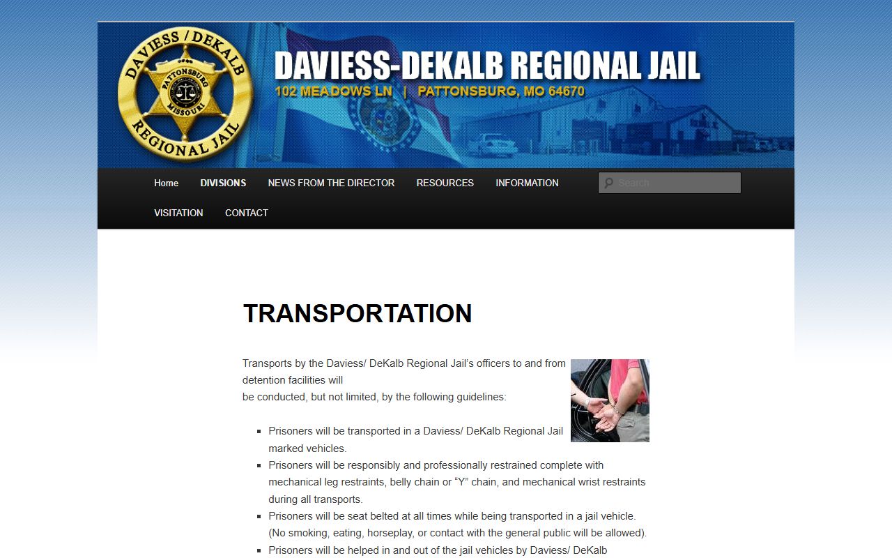 DeKalb County inmate records jail transportation rules